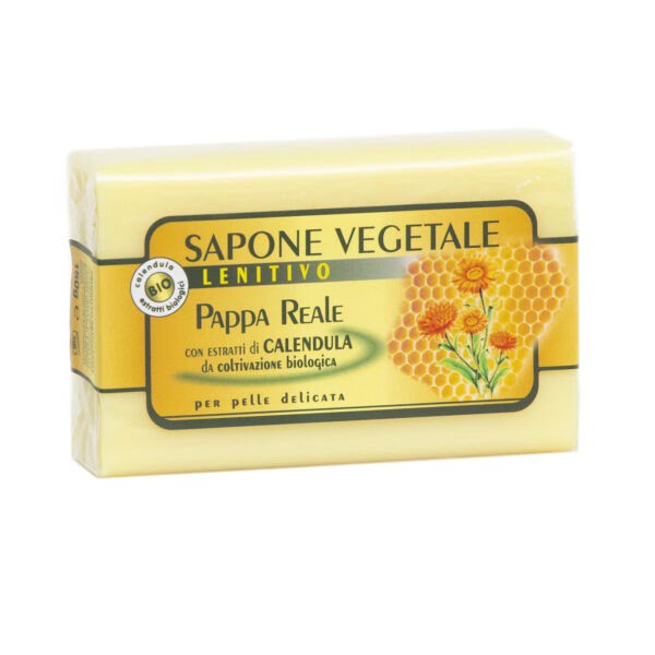 Sapone vegetale: Pappa Reale e Calendula – 150 gr.
